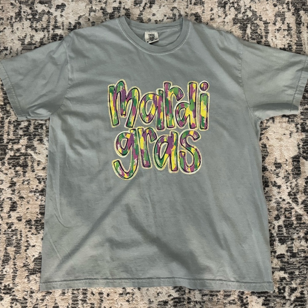 Mardi Gras Graphic T-Shirt - Green